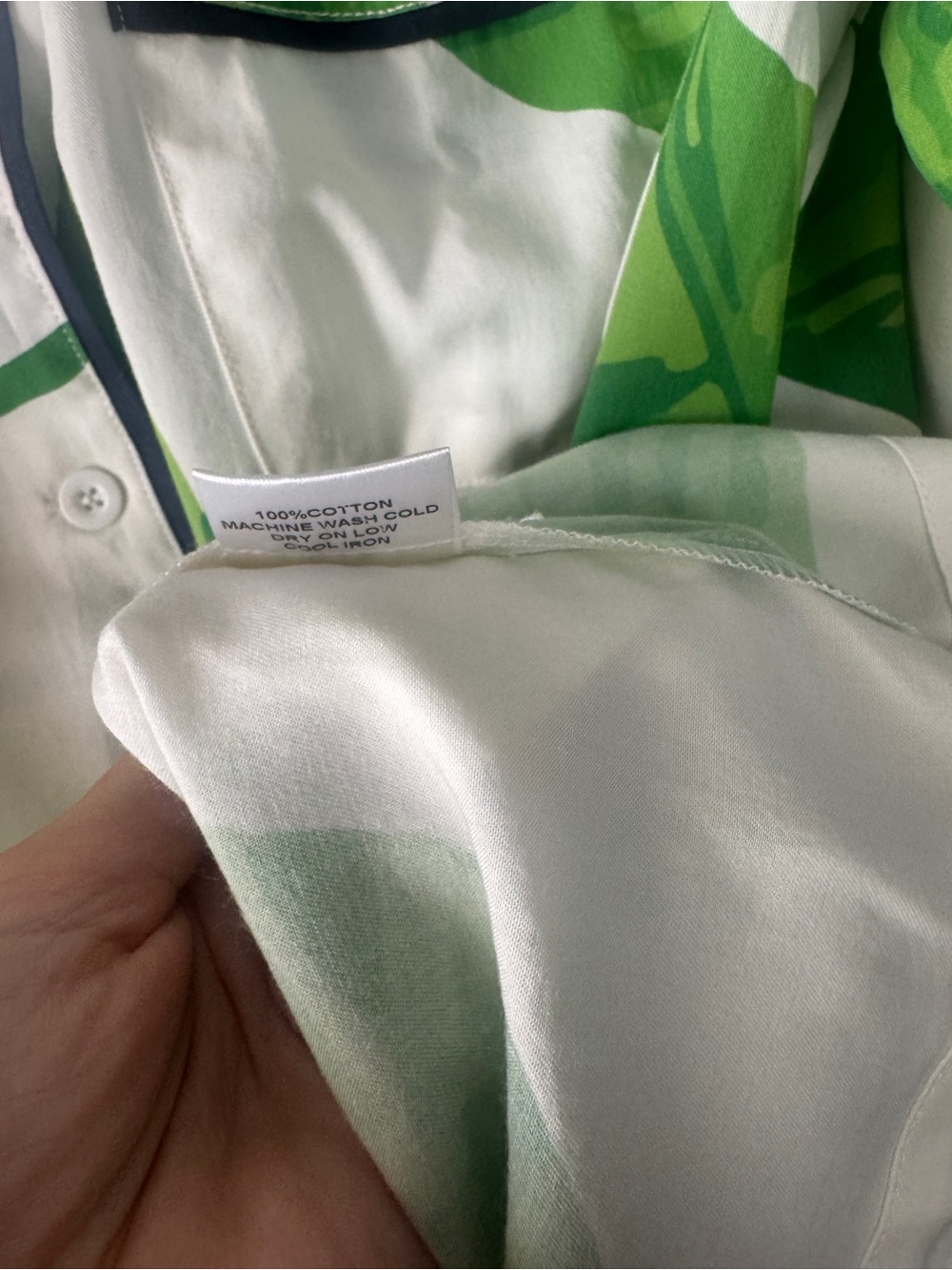 NEW Katie Kime Tropical Green Leaf Long Sleeve Pajama Pants Set, XL - Picture 6 of 10